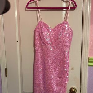 Pink Sequin Dress